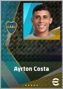 Ayrton Costa eFootball 2026 player card, 74 OVR CB