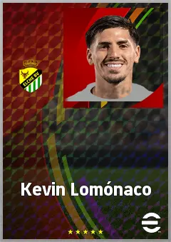 Kevin Lomónaco eFootball 2026 player card, 75 OVR CB