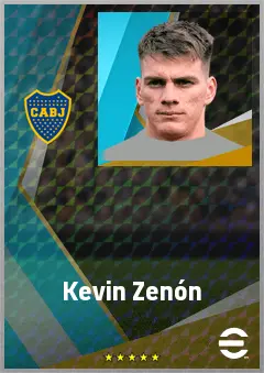 Kevin Zenón eFootball 2026 player card, 74 OVR LMF