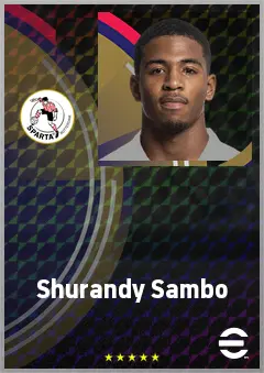 Shurandy Sambo eFootball 2026 player card, 69 OVR RB