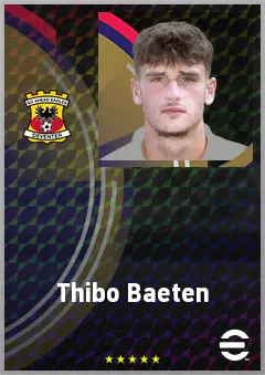 Thibo Baeten eFootball 2026 player card, 68 OVR CF
