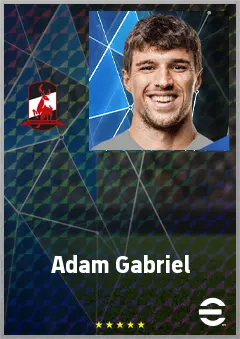Adam Gabriel eFootball 2026 player card, 69 OVR RB