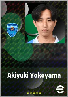 Yokoyama Akiyuki eFootball 2026 player card, 69 OVR AMF