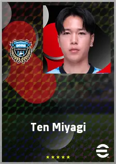 Miyagi Ten eFootball 2026 player card, 68 OVR LWF