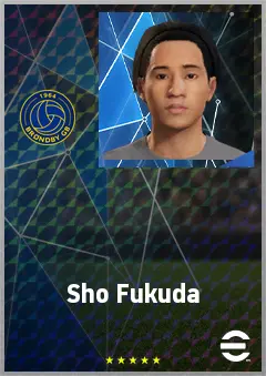 Fukuda Sho eFootball 2026 player card, 69 OVR CF