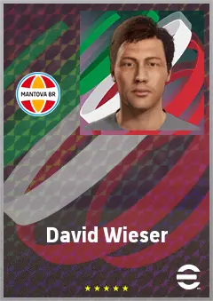 David Wieser eFootball 2026 player card, 66 OVR CMF