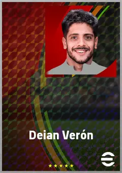 Deian Verón eFootball 2026 player card, 66 OVR CMF
