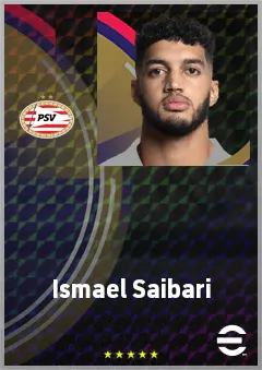 Ismael Saibari eFootball 2026 player card, 77 OVR AMF