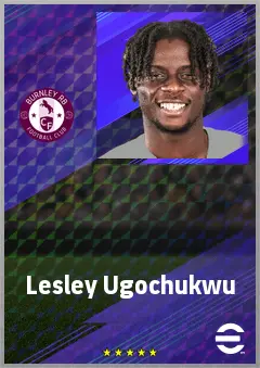 Lesley Ugochukwu eFootball 2026 player card, 73 OVR DMF