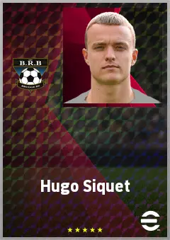 Hugo Siquet eFootball 2026 player card, 71 OVR RB