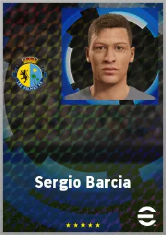 Sergio Barcia eFootball 2026 player card, 71 OVR CB