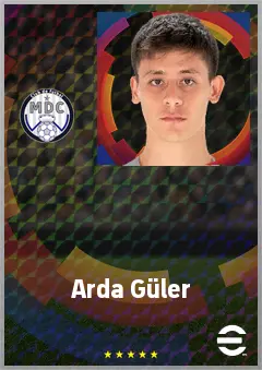 Arda Güler eFootball 2026 player card, 79 OVR AMF