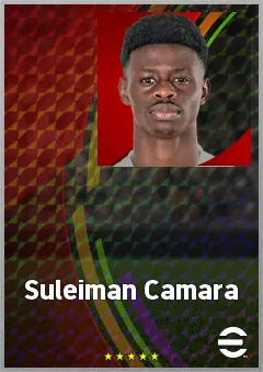Suleiman Camara eFootball 2026 player card, 67 OVR LWF