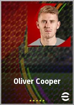 Oliver Cooper eFootball 2026 player card, 68 OVR AMF