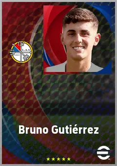 Bruno Gutiérrez eFootball 2026 player card, 67 OVR RB