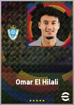 Omar El Hilali eFootball 2026 player card, 74 OVR RB