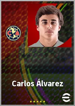 Carlos Álvarez eFootball 2026 player card, 71 OVR RWF