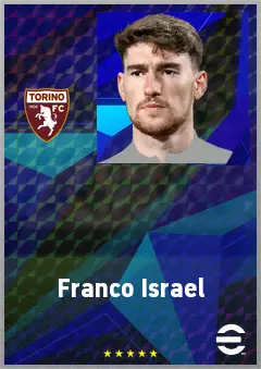 Franco Israel eFootball 2026 player card, 72 OVR GK