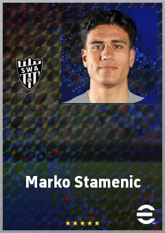 Marko Stamenic eFootball 2026 player card, 71 OVR DMF