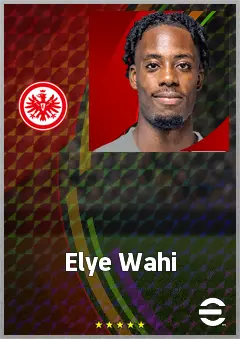 Elye Wahi eFootball 2026 player card, 75 OVR CF
