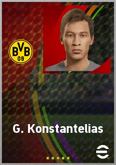 G. Konstantelias eFootball 2026 player card, 72 OVR LWF