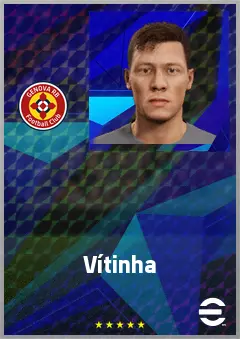 Vítinha eFootball 2026 player card, 72 OVR CF
