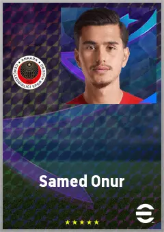 Samed Onur eFootball 2026 player card, 65 OVR AMF