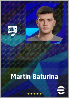Martin Baturina eFootball 2026 player card, 75 OVR AMF