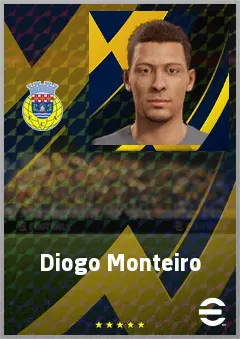 Diogo Monteiro eFootball 2026 player card, 68 OVR CB