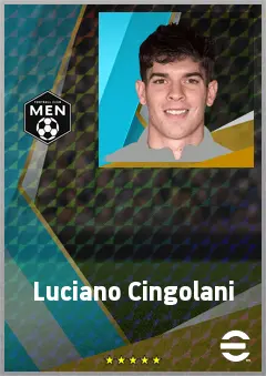 Luciano Cingolani eFootball 2026 player card, 69 OVR RWF
