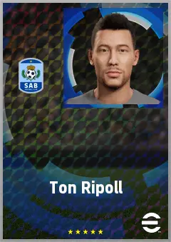 Ton Ripoll eFootball 2026 player card, 68 OVR RWF