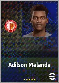 Adilson Malanda eFootball 2026 player card, 72 OVR CB