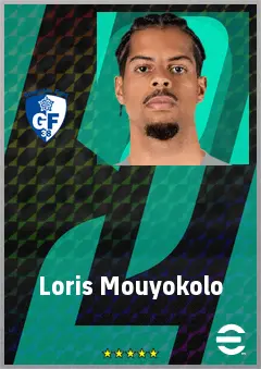 Loris Mouyokolo eFootball 2026 player card, 67 OVR CB