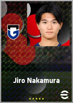 Nakamura Jiro eFootball 2026 player card, 65 OVR RWF