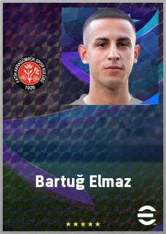Bartuğ Elmaz eFootball 2026 player card, 67 OVR DMF