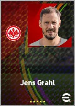 Jens Grahl eFootball 2026 player card, 68 OVR GK