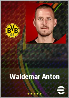 Waldemar Anton eFootball 2026 player card, 78 OVR CB