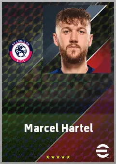 Marcel Hartel eFootball 2026 player card, 74 OVR CMF