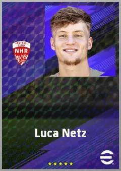 Luca Netz eFootball 2026 player card, 71 OVR LB