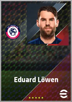Eduard Löwen eFootball 2026 player card, 73 OVR CMF