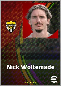 Nick Woltemade eFootball 2026 player card, 78 OVR CF