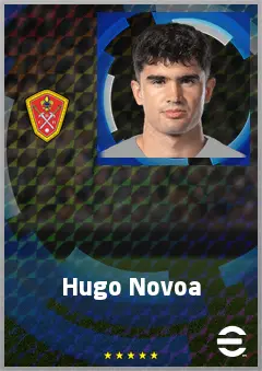 Hugo Novoa eFootball 2026 player card, 70 OVR RMF