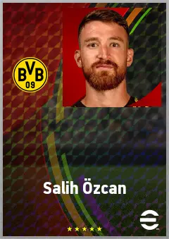Salih Özcan eFootball 2026 player card, 75 OVR DMF