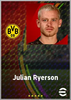 Julian Ryerson eFootball 2026 player card, 78 OVR RB
