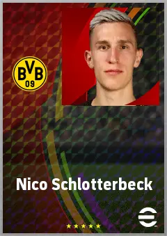 Nico Schlotterbeck eFootball 2026 player card, 81 OVR CB