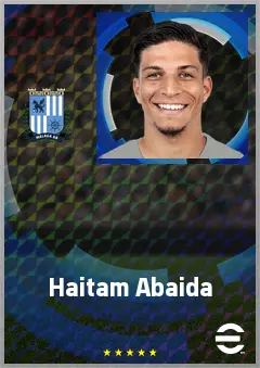 Haitam Abaida eFootball 2026 player card, 66 OVR RWF