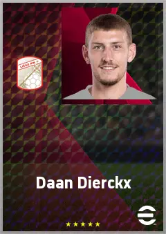 Daan Dierckx eFootball 2026 player card, 69 OVR CB