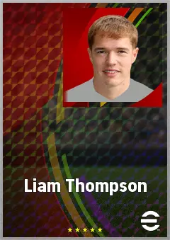 Liam Thompson eFootball 2026 player card, 67 OVR CMF