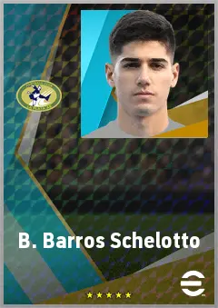 B. Barros Schelotto eFootball 2026 player card, 69 OVR RB