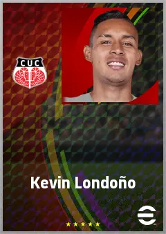 Kevin Londoño eFootball 2026 player card, 69 OVR CMF